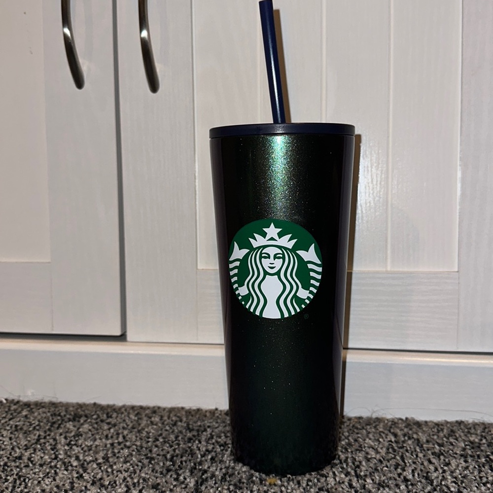 Brand new Starbucks stainless steel tumbler metallic green/blue